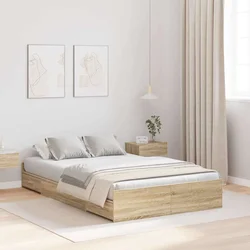 Krevet s ladicama Sonoma hrast 120 x 190 cm Konstruirano drvo