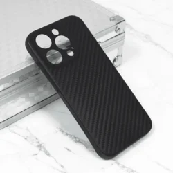 Maska za telefon Carbon fiber za iPhone 15 Pro, Crna