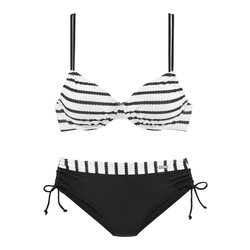 LASCANA Bikini, bela, črna