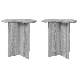 Bocni stol 2 pcs Siva sonoma O 39 x 38 cm Konstruirano drvo