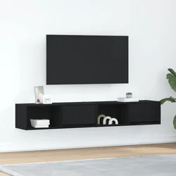 TV ormarići 2 kom crni hrast 80x31x25,5 cm konstruiranog drva