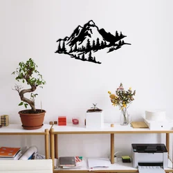 Wallity Zidna dekoracija Mountain 2, 47x40 cm, 1.2mm, Crna