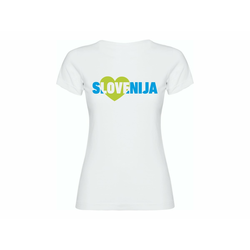 Ženska športna majica Srce Slovenija