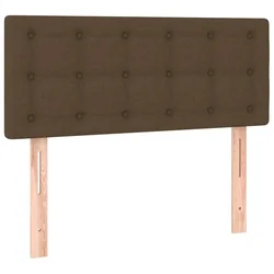 Vidaxl Posteljno vzglavje temno rjavo 100x5x78/88 cm blago