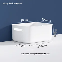 Baicaoyuan Set kutija za odlaganje, 28x20.5x9.5cm, 2 komada, Bela