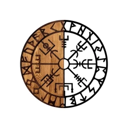 Wallity Zidna dekoracija Vegvisir-331, ?56cm, Hrast