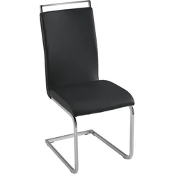 STOLICA crna, boja hroma metal, tekstil