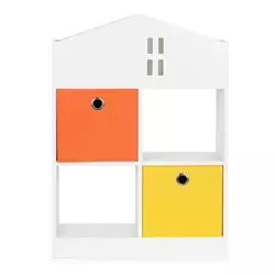 ECO TOYS Drvena dečija polica organizer 03A, Bela