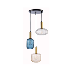 ONLI - Luster na sajli DOROTY 1xE27/22W/230V plava/zlatna