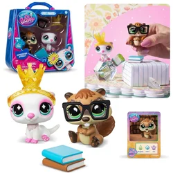 HASBRO Littlest Pet Shop Set figuric, živali #417 #418 BOOKS in BLING + dodatki, zbirateljski 4+