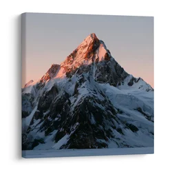 Slika tihi alpski vrh ob sončnem zahodu - 50x50