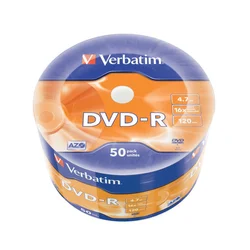 DVD-R Verbatim 16x 1/50 MATT SILVER AZO/WRAP