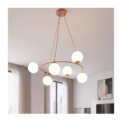 Luster na sajli AZURA 6xE14/10W/230V ružičasta/bela