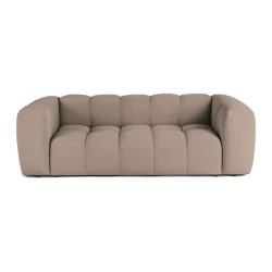Sivo-rjava žametna sedežna garnitura 225 cm Cube – Bonami Selection