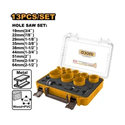 Ingco akh0132 set kruna za metal 19-64mm 13/1 super ingco ( AKH0132 )