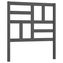 Uzglavlje za krevet sivo 106 x 4 x 104 cm od masivne borovine