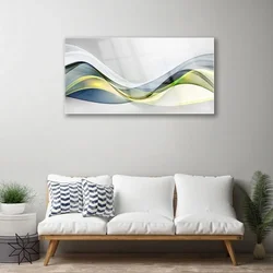 tulup.si Slika na steklu Abstrakcija graphics 120x60 cm 4 obešalnika