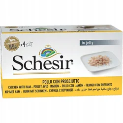 SCHESIR Vlažna hrana za pse, Multipak, Piletina i šunka, 4 x 85g