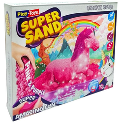 Set s kinetičkim pijeskom Play-Toys Zzand - Unicorn World, 2 ? 200 g i dodaci