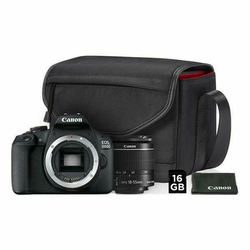 Canon EOS 2000D  18-55 IS  SB130 torba  16GB kartica DSLR Digitalni fotoaparat s objektivom EF-S 18-55mm f/3.5-5.6 2728C029AA 2728C029AA
