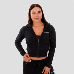 GymBeam Ženski duks TRN Zip-Up Black