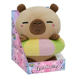Luna: Squishcuties kapibara plišasta igrača v barvnem krofu, 21 cm