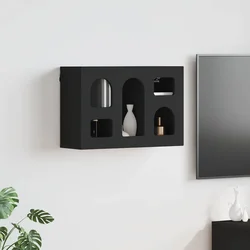 Viseći ormarić s policom Crna 60 x 20 x 40 cm Konstruirano drvo