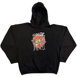 Gorillaz Group Circle Rise Black M Kapuco