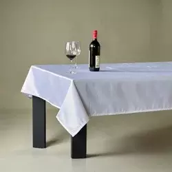 Stolnjak Damast Glat - 150x160cm Bela boja ( VLK000340-belaboja )