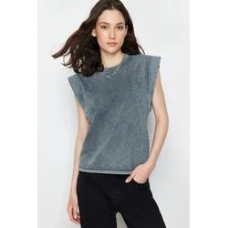 Trendyol Milla Ženska majica TWOSS20TS0021, Siva