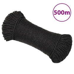 Radno uže crni 8 mm 500 m od polipropilena
