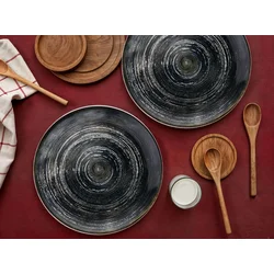 Hermia Set servisnih tanjira, 6 komada, Crni