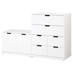 NORDLI Komoda s 8 fioka, bela, 160x99 cm