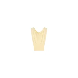 Bershka Majica BASBER pastelno rumena