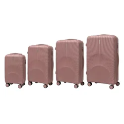 Set kofera 4u1 u roze boji - Sunburst dezen