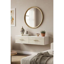 Hanah Home komoda Ida 120, 120 cm, bela / travertin