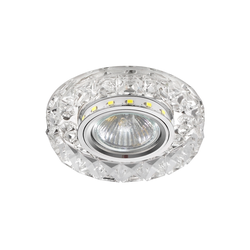 LUXERA 71074 - Ugradno stropno svetlo CRYSTALS 1xGU10/50W/230V + LED traka