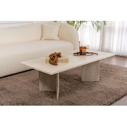 Nordure Klub sto Sabin, 119x40x60 cm, Krem