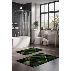 Lessentiel Maison Set prostirki za kupatilo CT-5338, 2 Komada, tamnoZelena