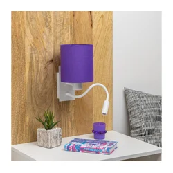 Brilagi - LED zidna lampa NUBILA 1xE27/25W/230V + LED/3W bela/ljubičasta