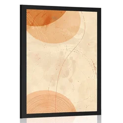 Plakat krogi in linije Peach Fuzz - 30x45 white