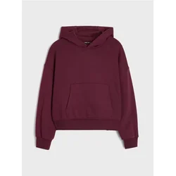 Sinsay - Osnovna dukserica sa kapuljačom - maroon