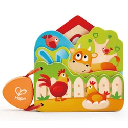 Hape Dečija drvena edukativna knjiga E0046, 6m+