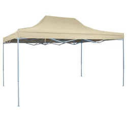 VIDAXL paviljon Pop-up (3x4.5m), kremno bel