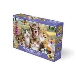 Puzzle 3D - Smehljajoče se mačke