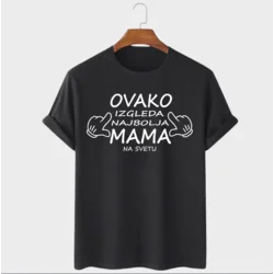 MAFIMI Ženska majica Ovako izgleda najbolja mama, Crna