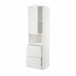 METOD / MAXIMERA Vis.elem.mikrotal. s vratima/2fioke, bela/Stensund bela, 60x60x220 cm