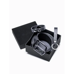 Ombre Mens leather accessories set