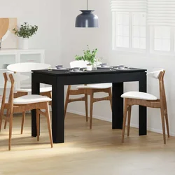 Blagovaonski stol Crni hrast 120x60x76 cm Konstruirano drvo