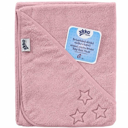 XKKO frotir ručnik sa kapuljačom od BIO pamuka Organic, 90 x 90, Baby Pink, rozi